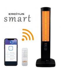 Ufo Инфракрасный обогреватель Erciyus Smart 2300 2.3 кВт, до 28 м2, колонного типа, IP24, мех. управление, пульт ДУ, Wi-Fi