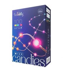 Twinkly Гирлянда Smart LED Twinkly Candies Pearl RGB 100 IP20 6м USB-C кабель зеленый