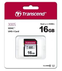 Transcend Карта памяти microSD 16GB C10 UHS-I R95/W10MB/s + SD