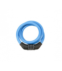 Замок велосипедний тросовий кодовий Smja-115, довжина 10*1150мм, АBS - сталевий дріт, Blue