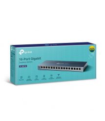 TP-Link Коммутатор TL-SG116P 16xGE (16xPoE), 120Вт, Неуправляемый
