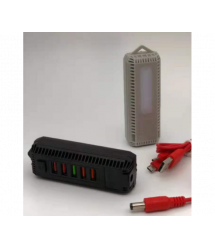 Портативний HUB ZS-11 - 3 із крокодилами на 5*USB2.0 (2,4А), led, живлення 12В, Black, Box