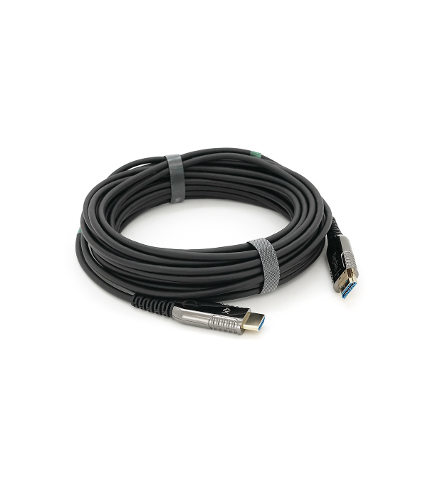 Кабель VEGGIEG V-H707 HDMI-HDMI 4K - 60Hz 3840*2160.3D,HDR, ARC, Optical Fiber Cable, 10.0m, 19+1Wire, 18gbps, Black-Metal, Box