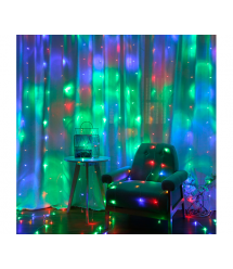 Гірлянда Водоспад (Red - Green - Blue - Yellow), 8 режимів, 4*0.6 метра, прозора ізоляція, живлення 220V