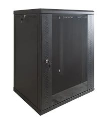 Шкаф EServer 12U 600х350х637 стекло, черная