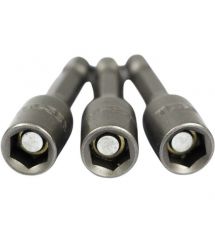 Tolsen Головки торцевые магнитные, набор 3шт, 1/4"х48мм, 8мм, стали 40Cr