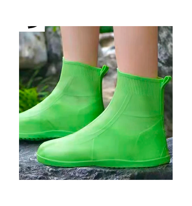 Латексні бахіли від води та бруду, потовщені, силіконові, р.30-33, зелені