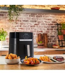 Tefal Мультипечь Easy Fry Grill&Steam, 1430Вт, чаша-6.2л, сенсорное управл., 8 программ, пластик, черный