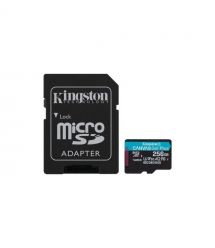 Карта пам'яті Kingston microSDXC 256GB Canvas Go! Plus G4 Class 10 UHS-I U3 V30 A2 + SD-адаптер (SDCG4/256GB)