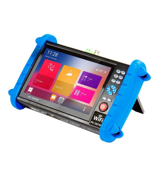 Тестер відеокамер Noyafa NF-IPC722ATCHS для IP, AHD, TVI, CVI, EX-SDI камер з підтримкою Wi-Fi, 4K та PoE