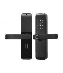 Замок біометричний автономний Trinix TRL-7703WF Black L-R з Wi-Fi, зчитувачем відбитків пальців і карт Mifare