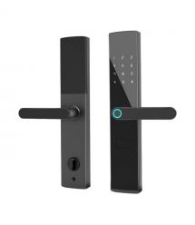 Замок біометричний автономний Trinix TRL-7704WF Black L-R з Wi-Fi, зчитувачем відбитків пальців і карт Mifare