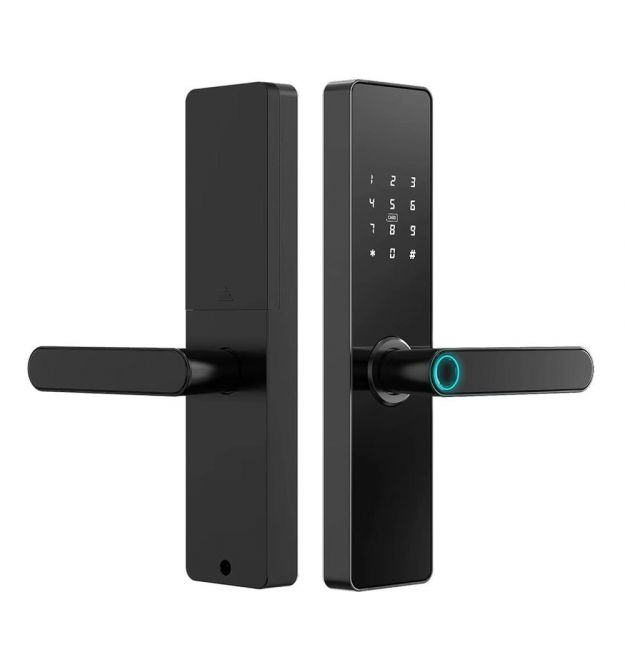 Замок біометричний автономний Trinix TRL-5101BTF Black L-R з Bluetooth, зчитувачем відбитків пальців і карт Mifare