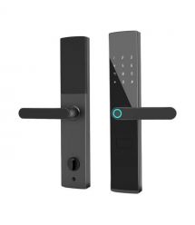 Замок біометричний автономний Trinix TRL-5404BTF Black L-R з Bluetooth, зчитувачем відбитків пальців і карт Mifare