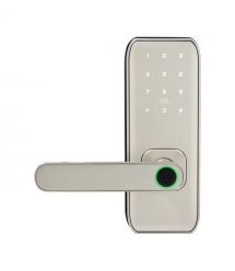 Замок біометричний автономний Trinix TRL-5406BTF Silver L-R з Bluetooth, зчитувачем відбитків пальців і карт Mifare