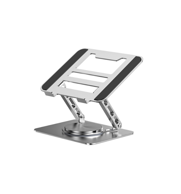 Підставка під ноутбук - планшет L018 складана, поворотна, до 17&apos, алюміній, колір срібло, 255*255*55 мм, 1,5 кг