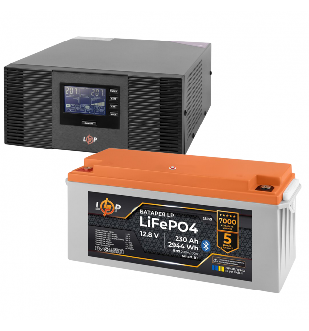 КРП LogicPower B1500 + литиевая (LiFePO4) батарея 2944 Ватт (3406+25559 230 Ah)