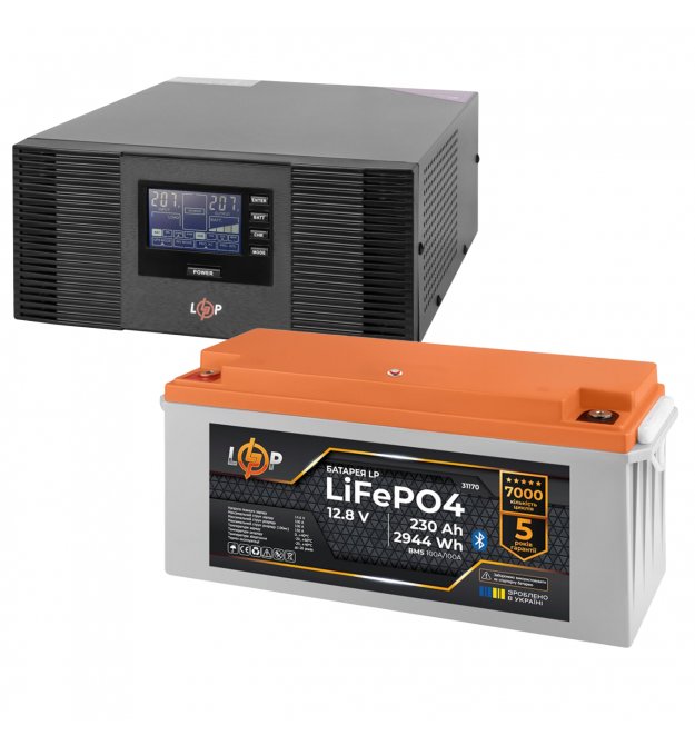 КРЖ LogicPower B1500 + літієва (LiFePO4) батарея 2944 Ватт (3406+31170 230 Ah)