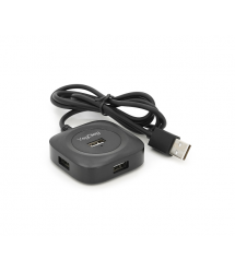 Хаб VEGGIEG V-U2406 USB 2.0 4 порта, 480Mbts, живлення від USB, Black, 1,0m, Box