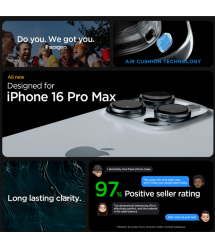 Spigen Чехол для iPhone 16 Pro Max, Ultra Hybrid, Matte Black