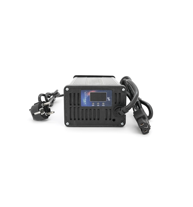 Зарядний пристрій Jinyi для акумуляторів LiFePo4 48V(58,4V),16S,20A штекер Triangle plug (T-tipe - IEC - C13 N+L-),з індикацією,