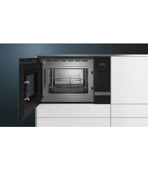 Siemens Микроволновая печь встраиваемая, 25л, электронное управление, 900Вт, гриль, дисплей, нержавеющая сталь