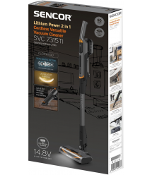 Sencor Пылесос беспроводный, 150Вт, конт пыль -0.2л, автон. раб. до 30мин, НЕРА, подстветка, мини турбощетка, черный