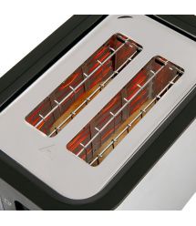 Russell Hobbs Тостер Heaton, нержавейка, подогрев,разморозка, черный+нерж