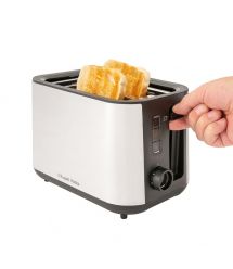 Russell Hobbs Тостер Heaton, нержавейка, подогрев,разморозка, черный+нерж