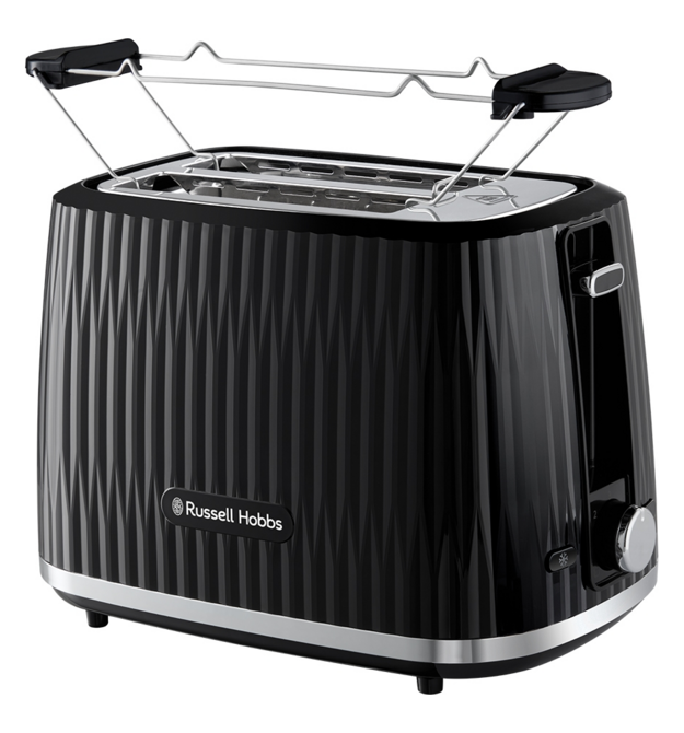 Russell Hobbs Тостер Eden 800Вт, пластик, подогрев,разморозка, чорный