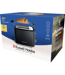 Russell Hobbs Тостер Eden 800Вт, пластик, подогрев,разморозка, чорный