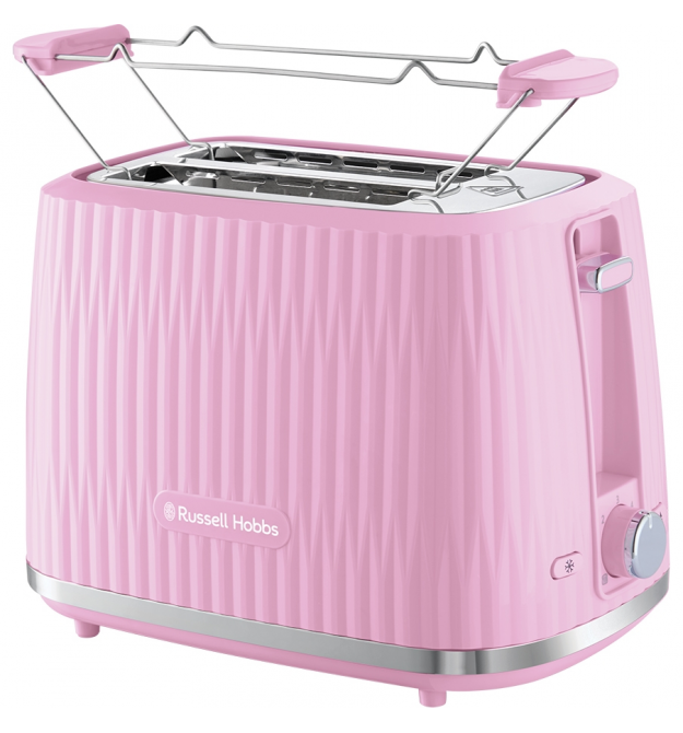 Russell Hobbs Тостер Eden 800Вт, пластик, подогрев,разморозка, малиновый