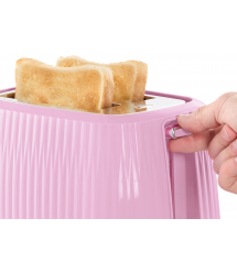 Russell Hobbs Тостер Eden 800Вт, пластик, подогрев,разморозка, малиновый