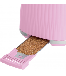 Russell Hobbs Тостер Eden 800Вт, пластик, подогрев,разморозка, малиновый