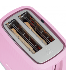 Russell Hobbs Тостер Eden 800Вт, пластик, подогрев,разморозка, малиновый