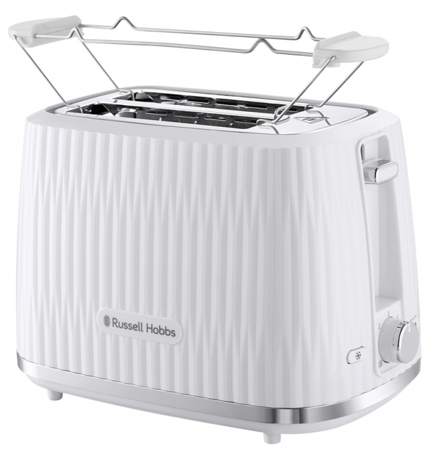Russell Hobbs Тостер Eden 800Вт, пластик, подогрев,разморозка, белый