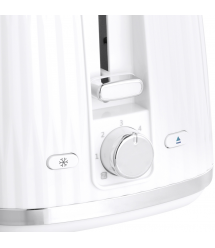 Russell Hobbs Тостер Eden 800Вт, пластик, подогрев,разморозка, белый