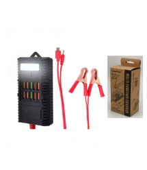 Портативний HUB ZS-09 - 2 із крокодилами на 10*USB2.0 (3A-5А), led, живлення 12В, Black, Box