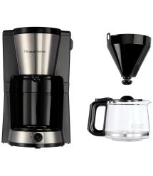 Russell Hobbs Кофеварка капельная Heaton, 1.25л, молотый, черно-серебристый