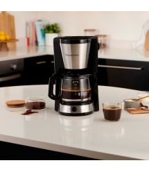 Russell Hobbs Кофеварка капельная Heaton, 1.25л, молотый, черно-серебристый