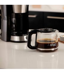 Russell Hobbs Кофеварка капельная Heaton, 1.25л, молотый, черно-серебристый