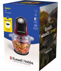 Russell Hobbs Измельчитель Desire Red, 200Вт, чаша-500мл, стекло, корпус-пластик, крассный