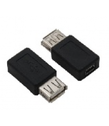 Переходник USB AF (мама) - mini USB (мама)