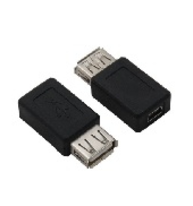 Переходник USB AF (мама) - mini USB (мама)