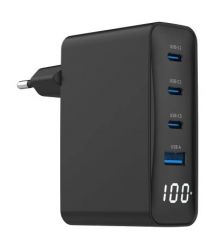 Зарядное устройство Gembird TA-UC-PDQC100LCD-01-BK PD 100W