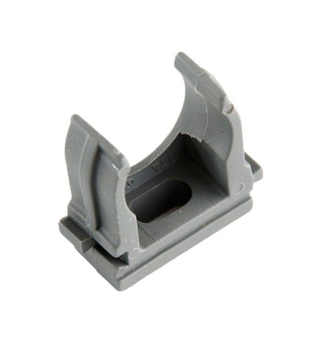 Кліпса для гофри Apro сіра 25 мм (уп. 25 шт.)