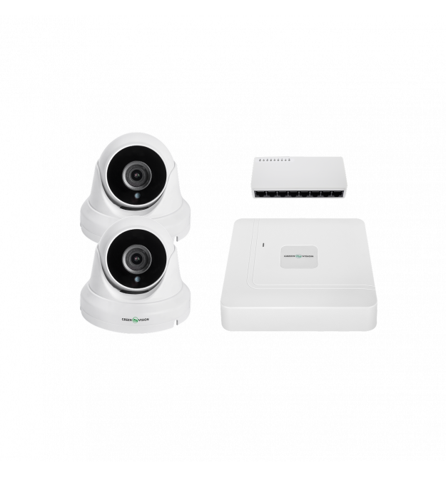 Комплект відеоспостереження на дві камери GV-IP-K-W95/ 5MP
