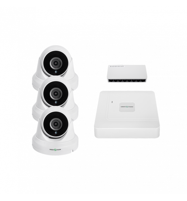 Комплект видеонаблюдения на три камеры GV-IP-K-W95/3 5MP