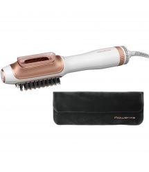 Rowenta Фен-щетка Reverso Dry&Brush 2в1, 1200Вт, режимов-3, иониз-я, хол. обдув, насадок-2, керамика, бело-золотистый