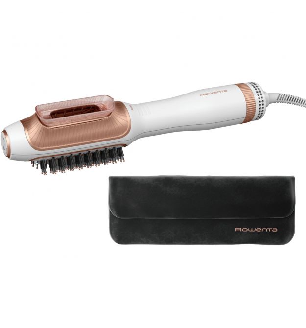 Rowenta Фен-щетка Reverso Dry&Brush 2в1, 1200Вт, режимов-3, иониз-я, хол. обдув, насадок-2, керамика, бело-золотистый Rowenta Фен-щетка Reverso Dry&Brush 2в1, 1200Вт, режимов-3, иониз-я, хол. обдув, насадок-2, керамика, бело-золотистый